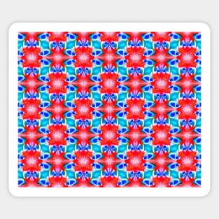 Red White and Blue Aesthetic Pattern 4 Sticker